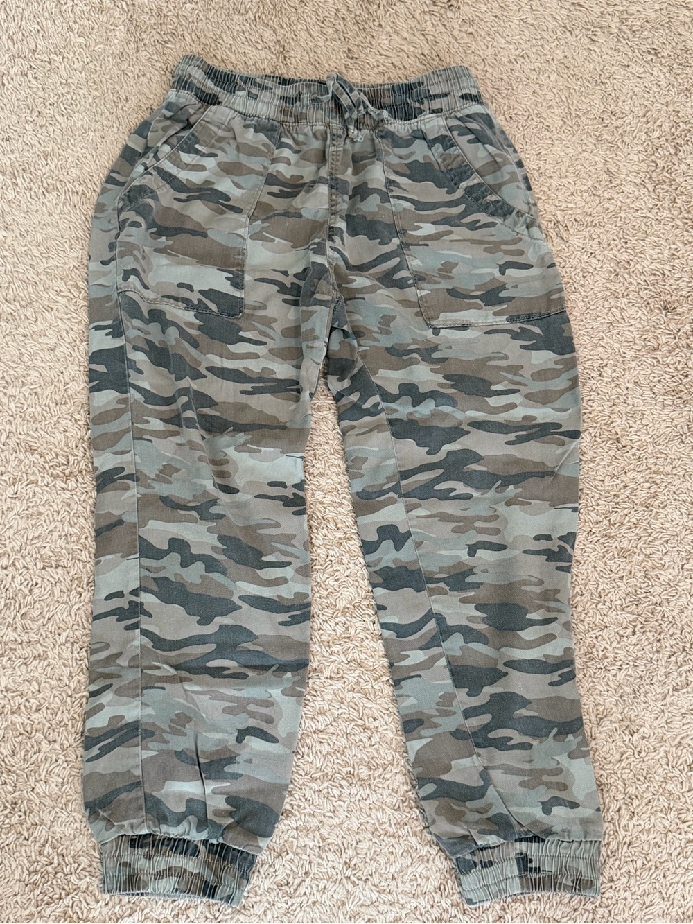 Camo Elastic-Waist Jogger Pants for Women’s - Green Camo
